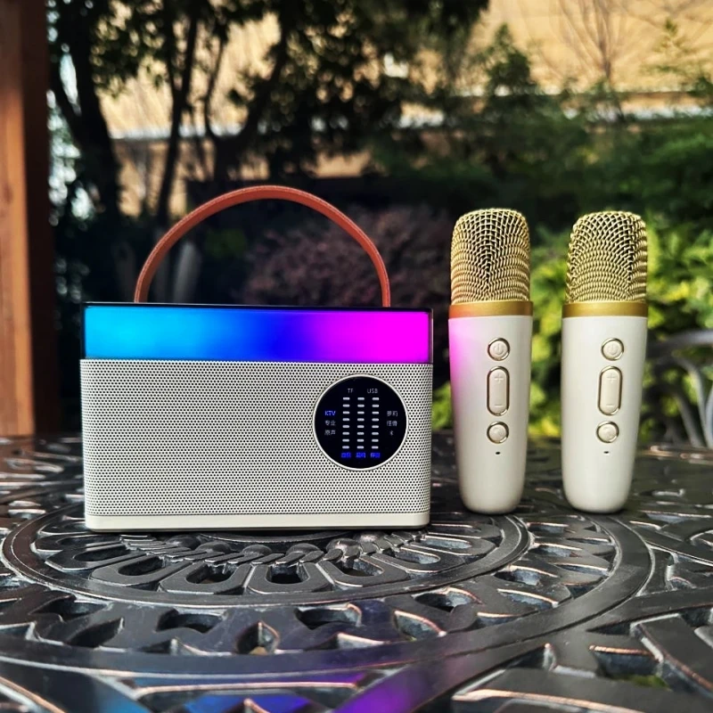 

Мощный домашний аудионабор Ktv мощностью 30 Вт, встроенная караоке-машина с беспроводным микрофоном, Детские уличные домашние пения, Bluetooth-колонки