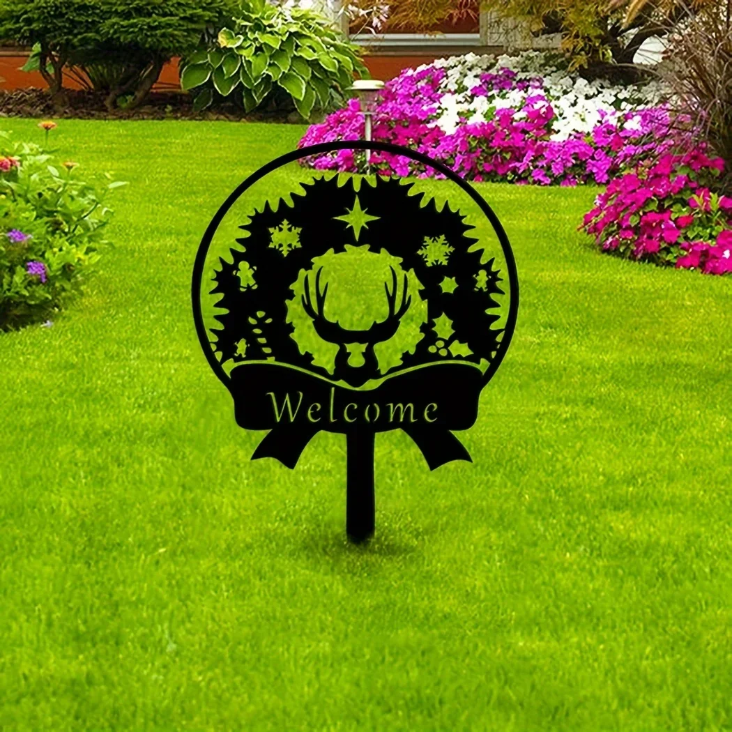 CIFbuy 1 шт. искусственная металлическая вывеска Рождественский двор декоративная