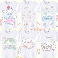 cafe cinnamon short sleeved loose t shirt sanrio series sweet girls boys and girls students cute all match tops