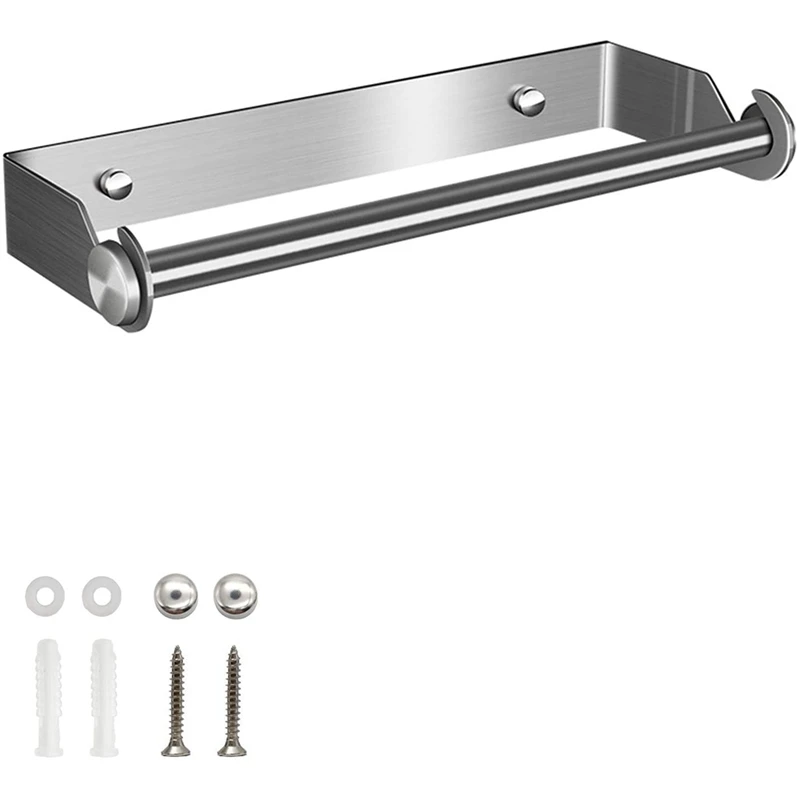 

Kitchen Roll Holder Wall Mounting Stainless Steel Kitchen Roll Holder Without Drilling Paper Roll Holder Roll Holder