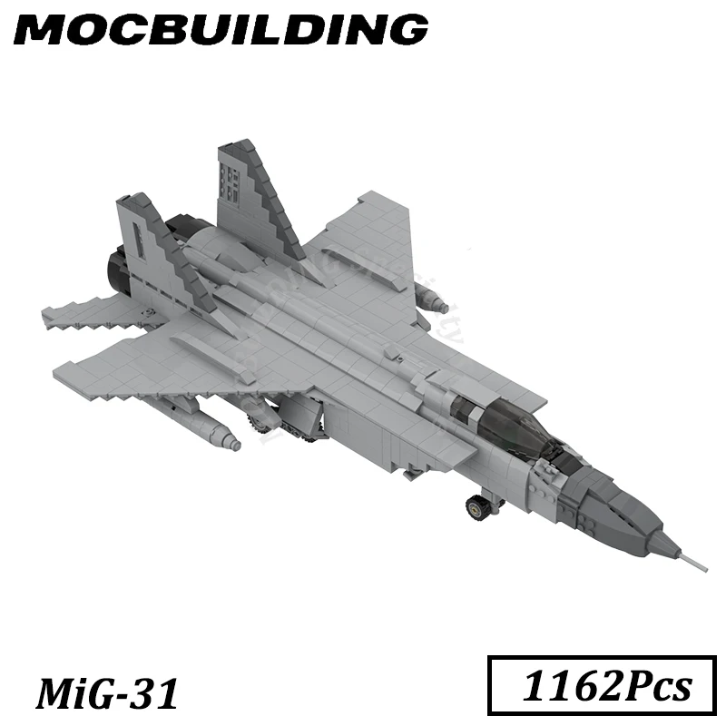 Модель истребителя MiG-31 Foxhound строительные блоки MOC кирпичные игрушки