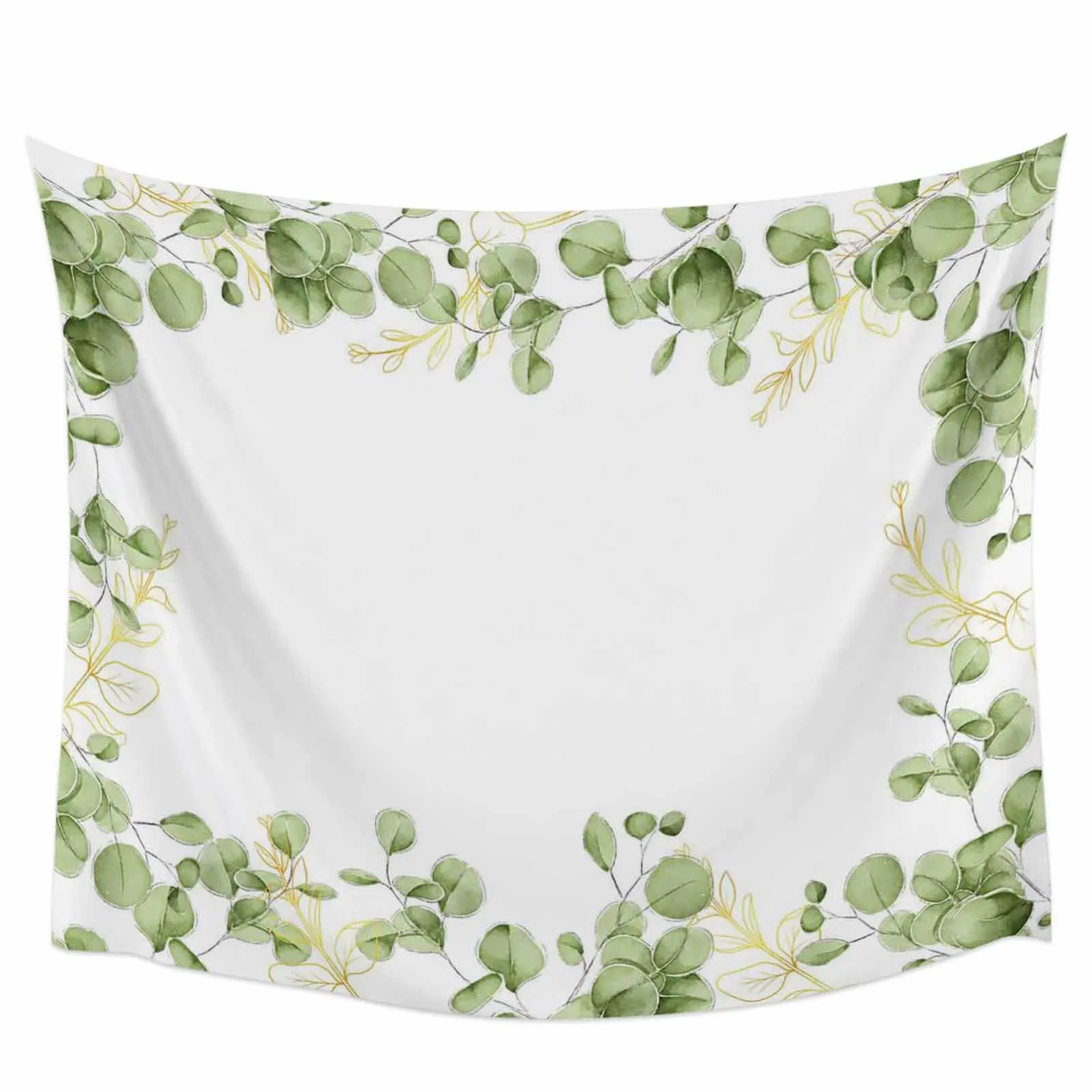 

Летний акварельный эвкалипт гобелен с изображением листьев настенное украшение для спальни гостиной настенная Ткань Гобелен пляжное поло...