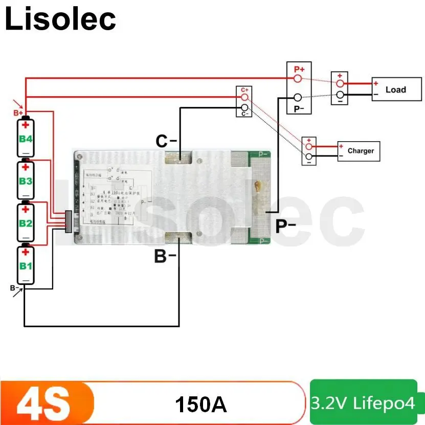 

Отдельные порты, балансировка BMS, Lifepo4, 4S 12 В, 150 А, защитная плата разряда, защитный модуль заряда, балансировочная плата