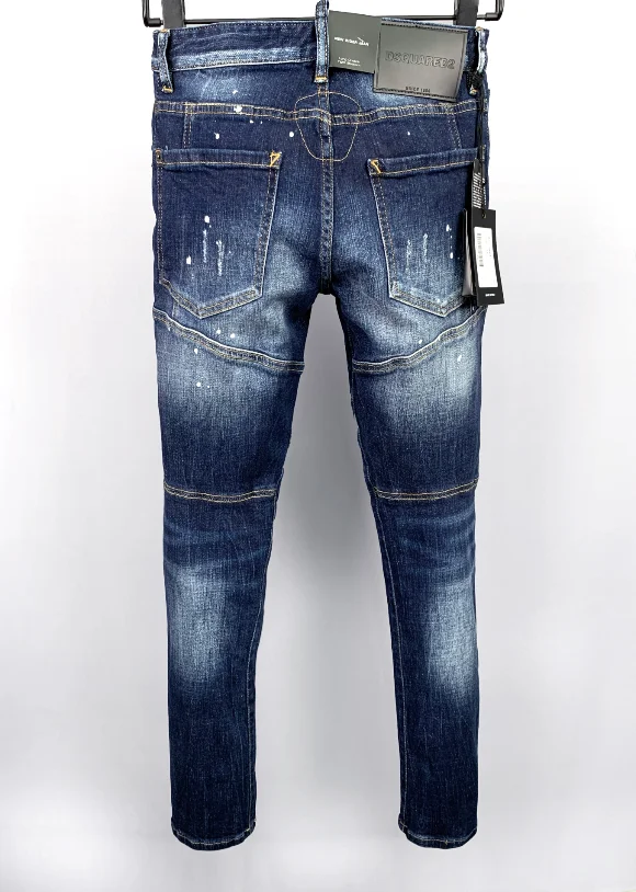Dsquared2 New Arrival Men's Slim Jeans Patchwork Letter Biker Jeans men jeans