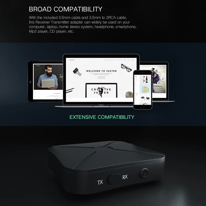 

Audio Speaker High Performance Easy To Set Up Multifunctional Universal Compatibility Excellent Sound Quality Receiver Adapter