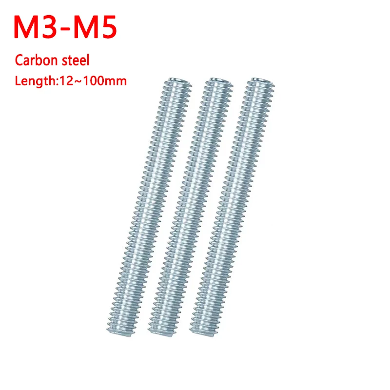 

Полная резьбовая штанга из углеродистой стали M3 M4 M5 12-100 мм