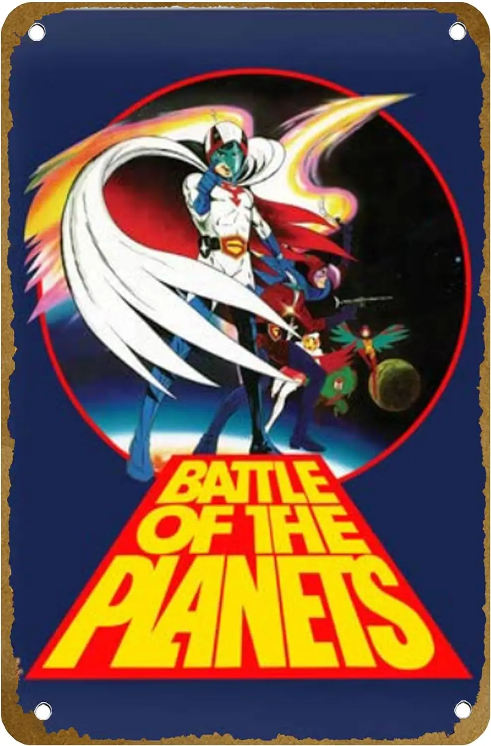 Плакат Battle Of The Planets Aka Gatchaman Team винтажный металлический жестяной знак логотип