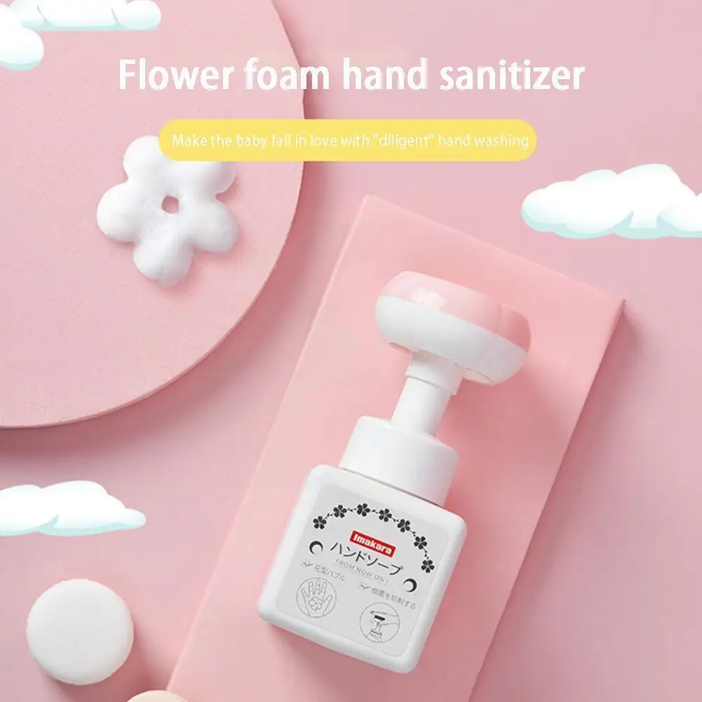 

Цветочный дозатор для мыла, 250 мл, увлажняющее дезинфицирующее средство для рук в форме цветка, пенопластовое мыло для ванной, товары для рук, для путешествий W3z5