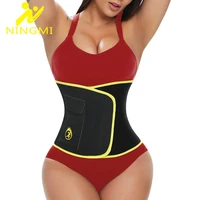 ningmi sauna band for women waist trainer weight loss waist cincher belly belt neoprene slimming wrap body shaper sport gridle