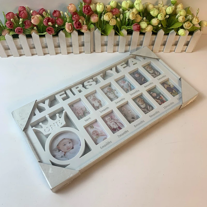 

Baby's First Year Frame Baby Keepsake Frame Memory Home Decoration for Boys and Girls B88