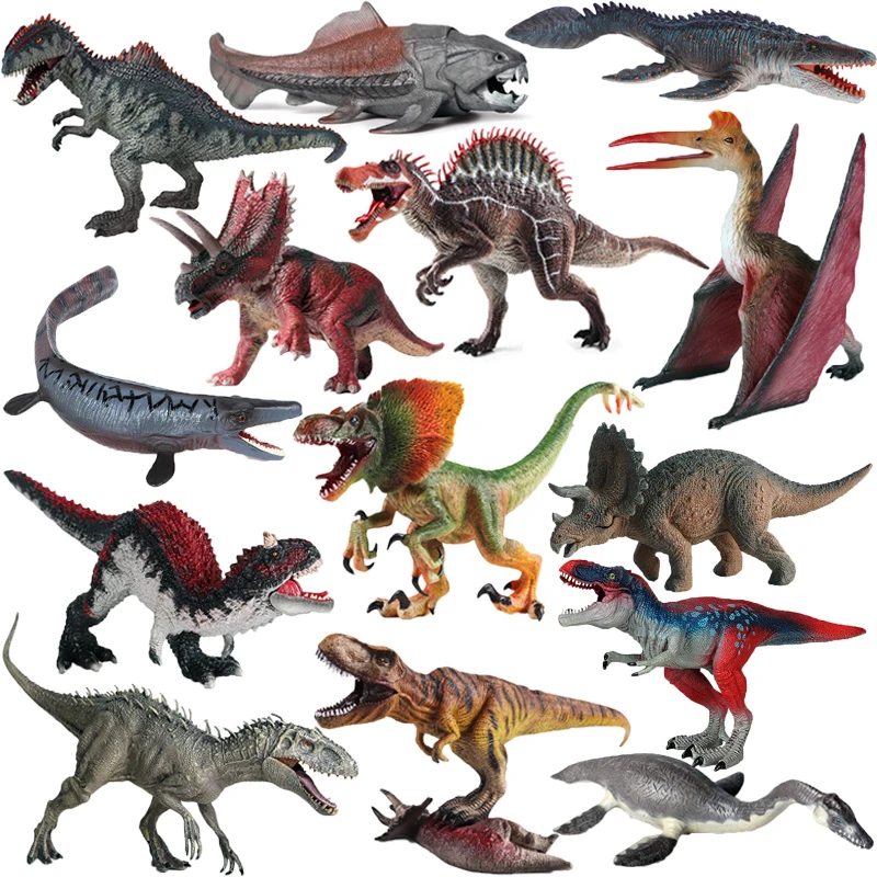 

Simulation Jurassic Dinosaur Action Figures Dino Park Triceratops Tyrannosaurus Rex Ocean Overlord Mosasaur Model Toys Kids Gift