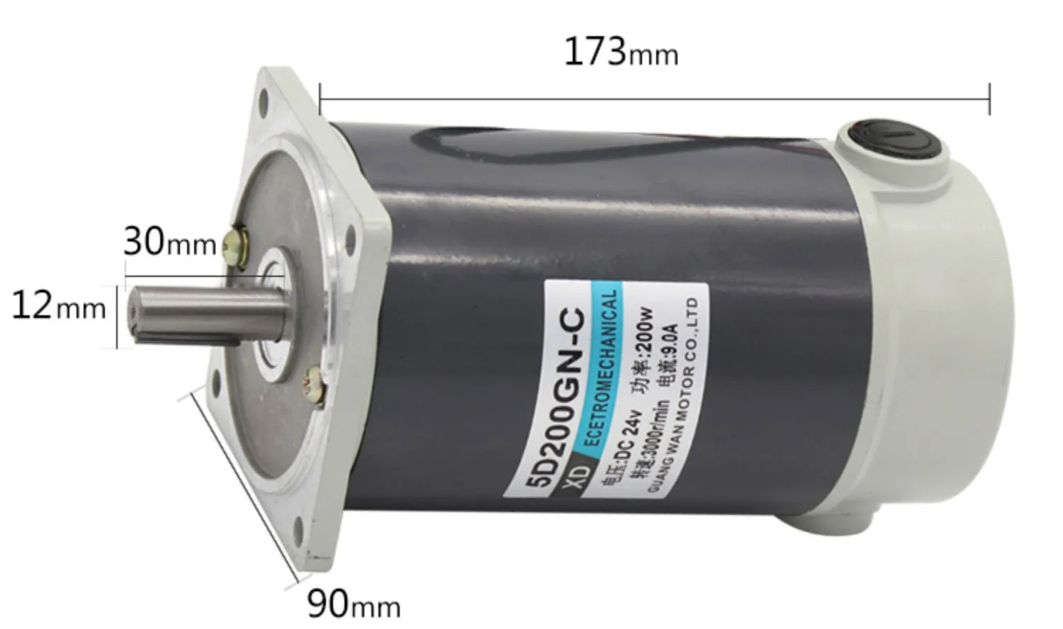 Двигатель постоянного тока 12 В 24 200 Вт высокий крутящий момент регулируемая