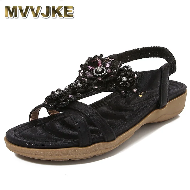 

Summer new Shoes Woman flat bohemian sandals Sandalias Woman Shoes Woman thongs color rhinestones women sandals