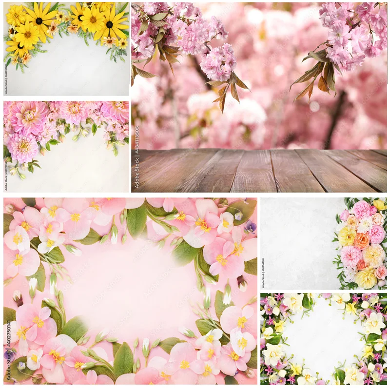 

Vinyl Custom Durable Photography Backdrops Prop Flower Wall Wood Floor Wedding Party Theme Photo Studio Background 22221 LLH-07