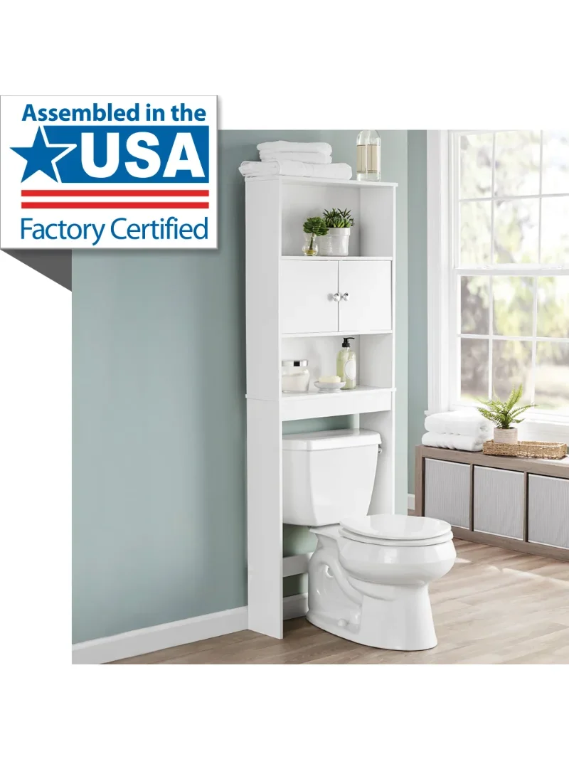 

Белый 23 дюйма Шкаф для экономии места в ванной комнате с 3 неподвижными полками