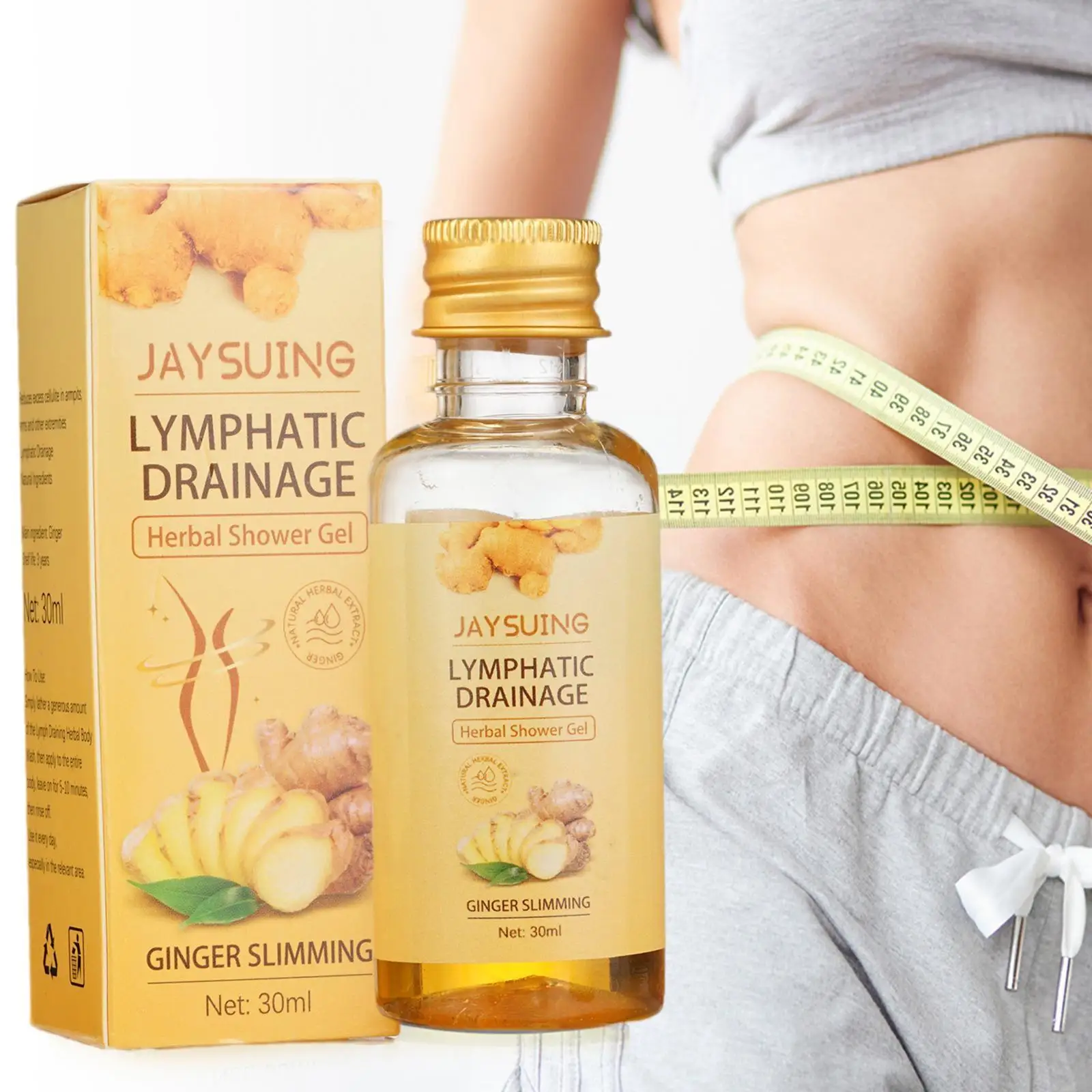 

Ginger Slimming Losing Weight Cellulite Remover Lymphatic Herbal Body Drainage Care Beauty Gel Shower Health Firm Q0Z3