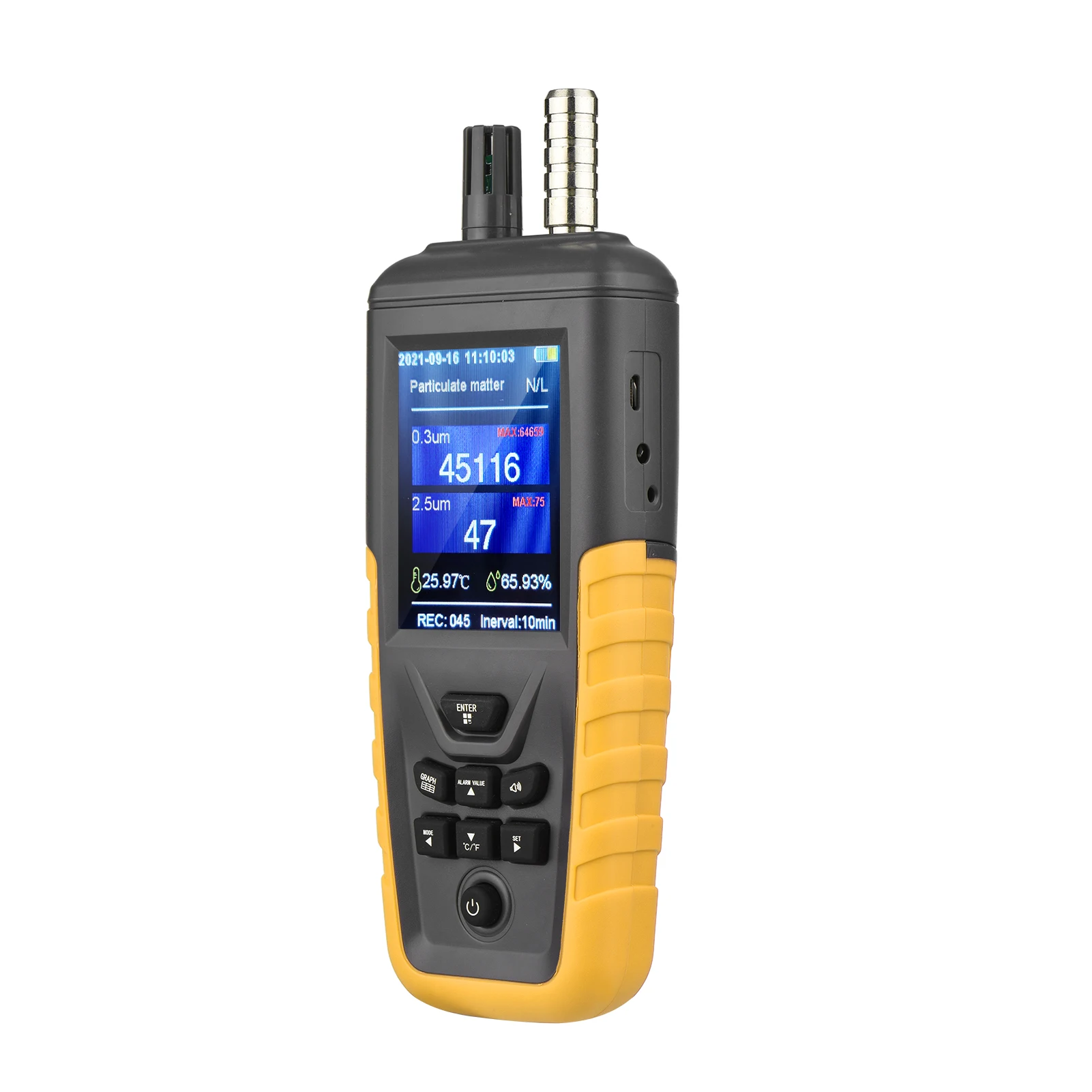 

TFT digital dust particle counter PM2.5 pollution monitor