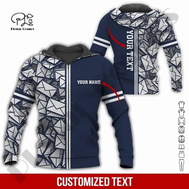 PLstar Cosmos 3DPrinted Newest Postal Worker Custom Name Unique Funny Hrajuku Streetwear Unisex Casual Hoodies/Zip/Sweatshirt -8 |