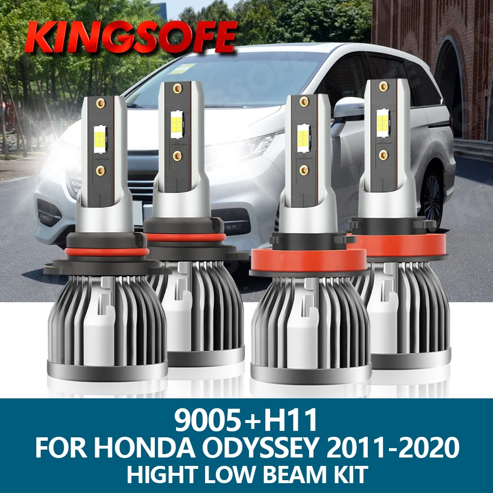 

KINGSOFE автомобисветильник фары HB3 9005 H11 светодиодсветильник фары 26000Lm 110W 6000K CSP чип комплект фар дальнего и ближнего света для Honda Odyssey 2011-2020