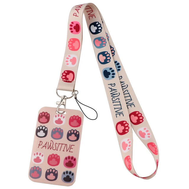 

D1471 Cute Animal Paws Mobile Phone Lanyard Keychains Lanyard Rope for Keys ID Card Employee Card Badge Holder ID Card Lanyard