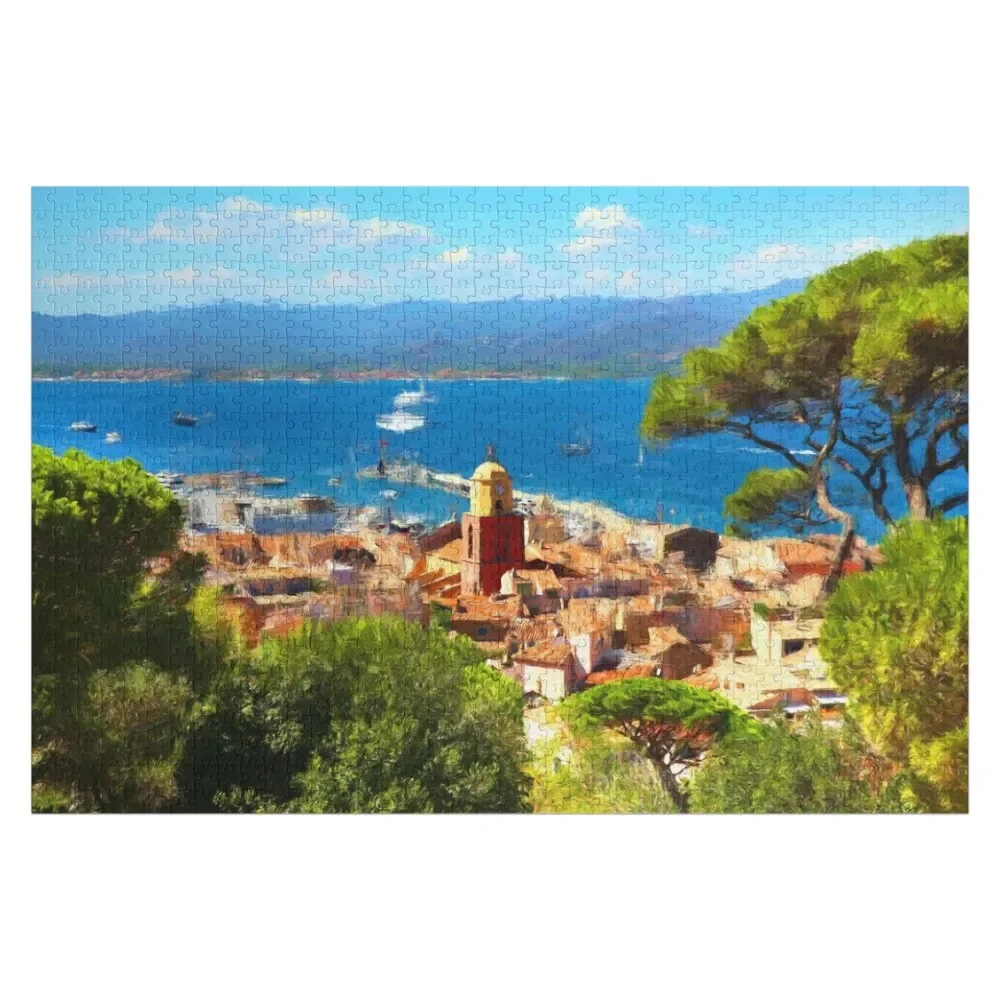 Saint Tropez живопись головоломки деревянные композиции для детей фото игрушки