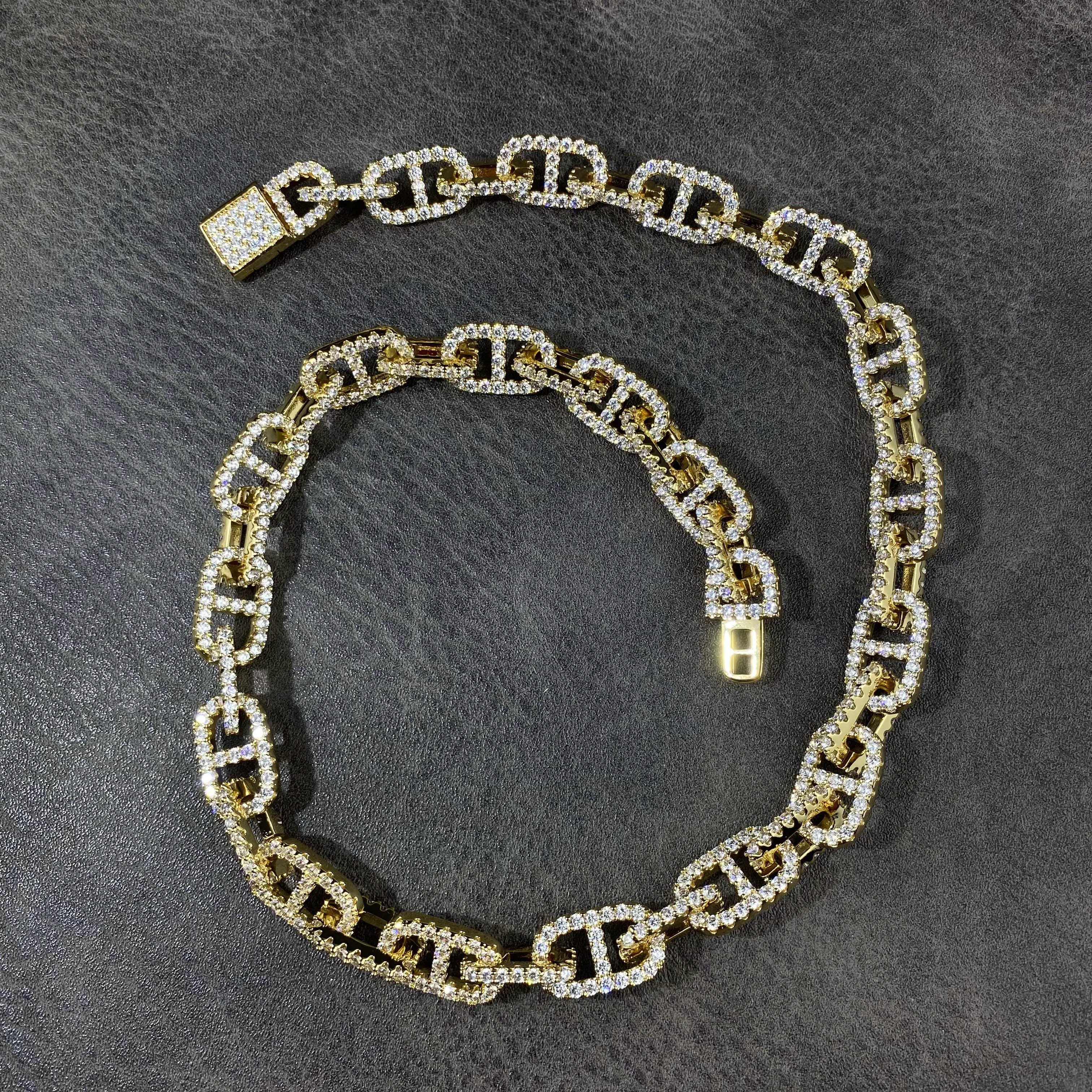 Мужская позолоченная цепочка в виде свиньи 11 м