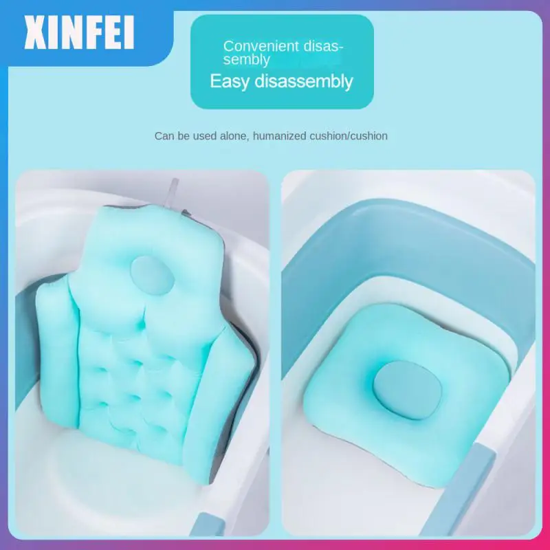 

Folding Tub Rest Pillow Quick Dry Bathtub Bath Bucket Cushion Ergonomic Anti-slip Cushion Bath Seat Support Mat Soft Comfort