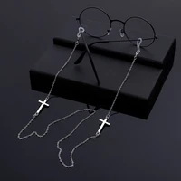 2022 fahion pendant glasses chains cross eyeglasses sunglasses spectacles metal chain holder cord lanyard necklace