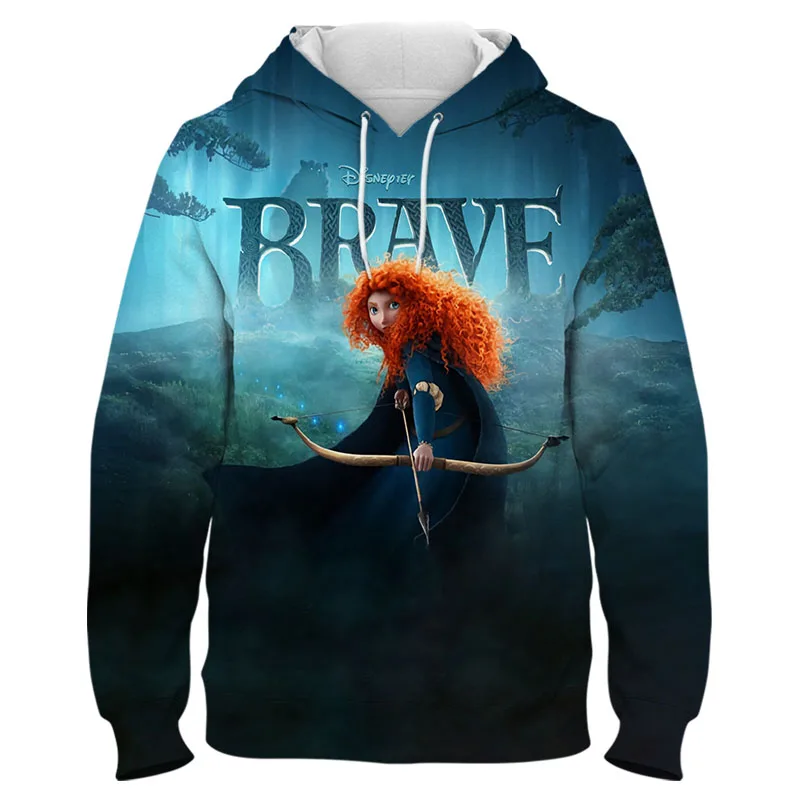 

New Disney Movie Brave Hoodie Men 3D Printing Fashion Men's Sweatshirt Spring Autumn Hoodie
