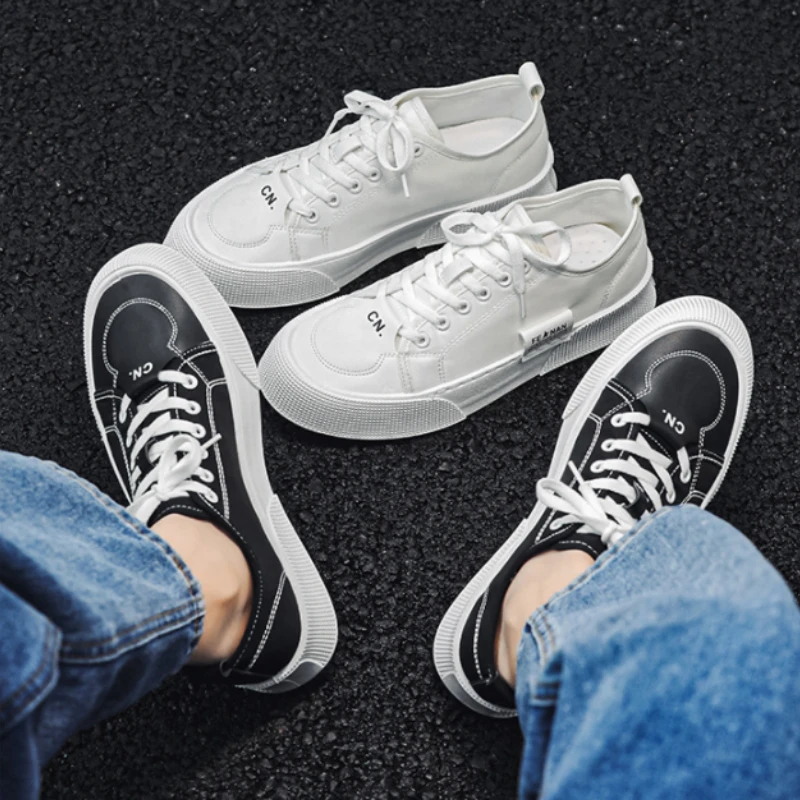

Canvas Casual Shoes for Male Flats Shoes Fashion Board Footwear Men Lace-up Breathable Comfortable Men Vulcanized Shoes