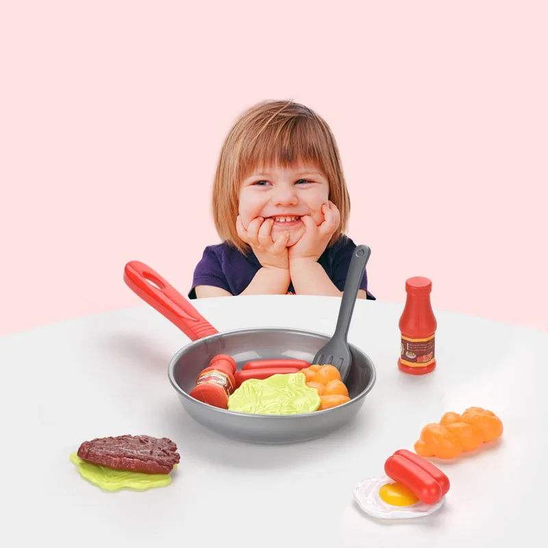 

Children Kitchen Toys Simulation Kitchen Play Set Frying Pan Food Accessories Pretend Play Toys Montessori Toys for Girls Kids