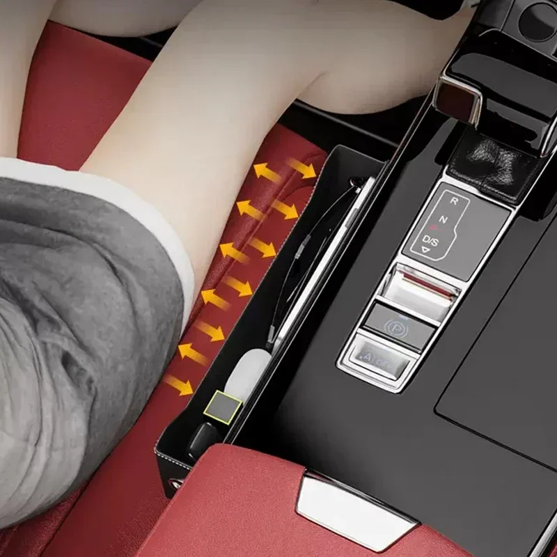 Ящик для хранения автомобильного сиденья кожаный щелевой боковой карман кошелек