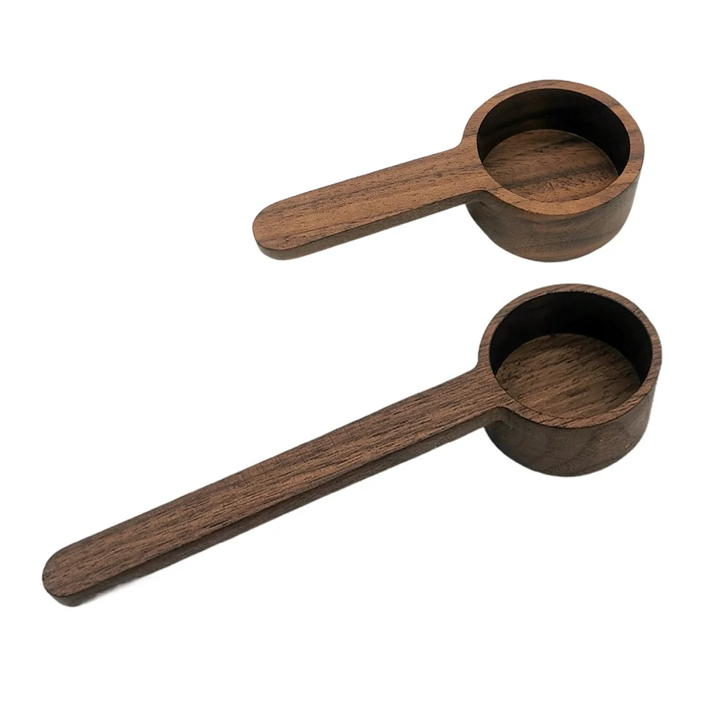 

2pcs Coffee Bean Spoons Kitchen Serving Ladle Washing Powder Spoon Seasoning Oil Spoon Wooden Measuring Cup Set