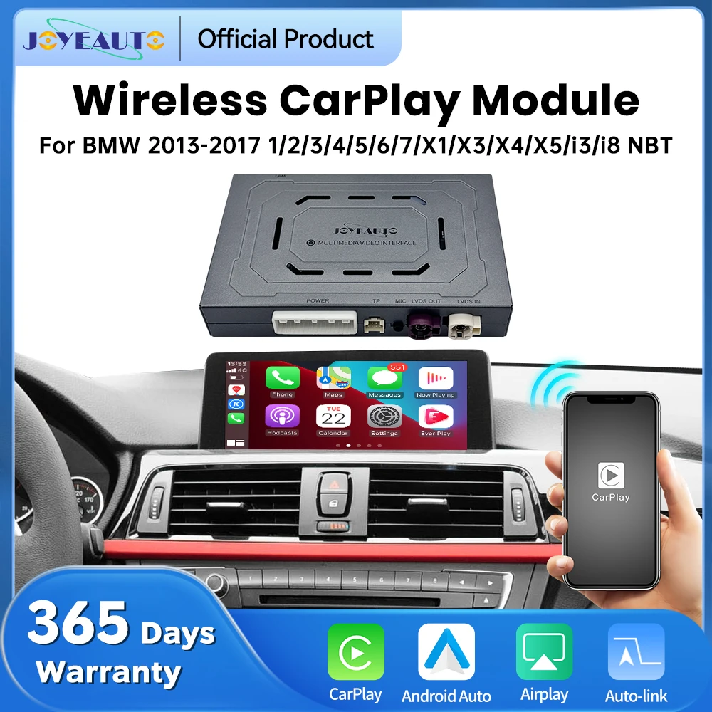 Фото Интерфейс JoyeAuto для BMW NBT 2013-2017 1/2/3/4/5/6/7/X1/X3/X4/X5/MINI/i3/i8, модуль беспроводного CarPlay и Android Auto, Car Airplay №1