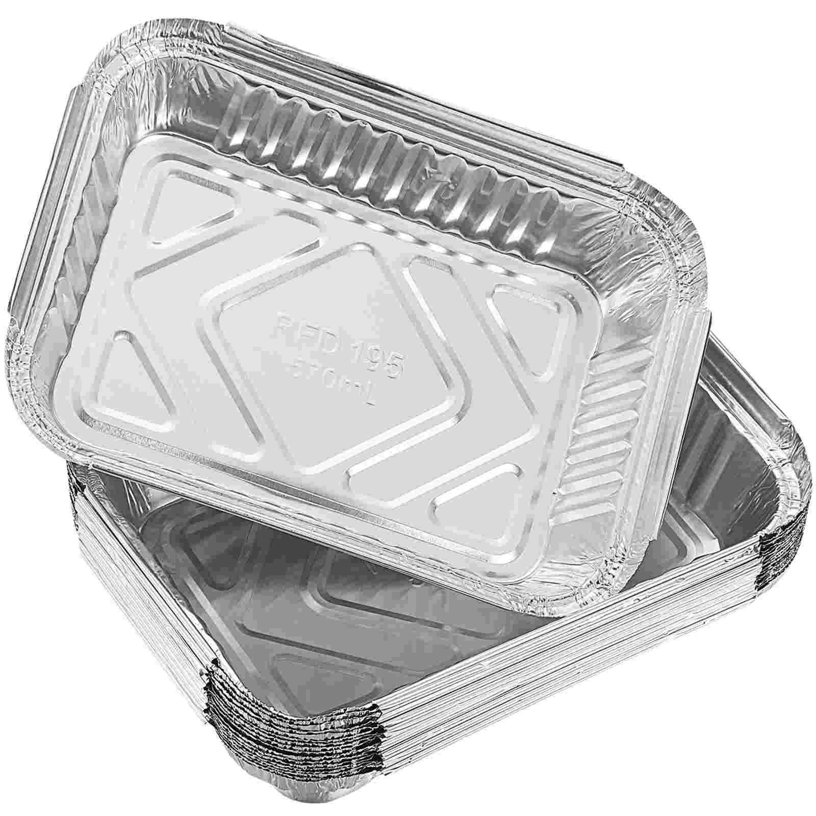 

Aluminum Pans Pan Disposable Tray Drip Grill Trays Baking Grease Bbq Containers Tin Roasting Oven Steam Buffet Deep Table Liners