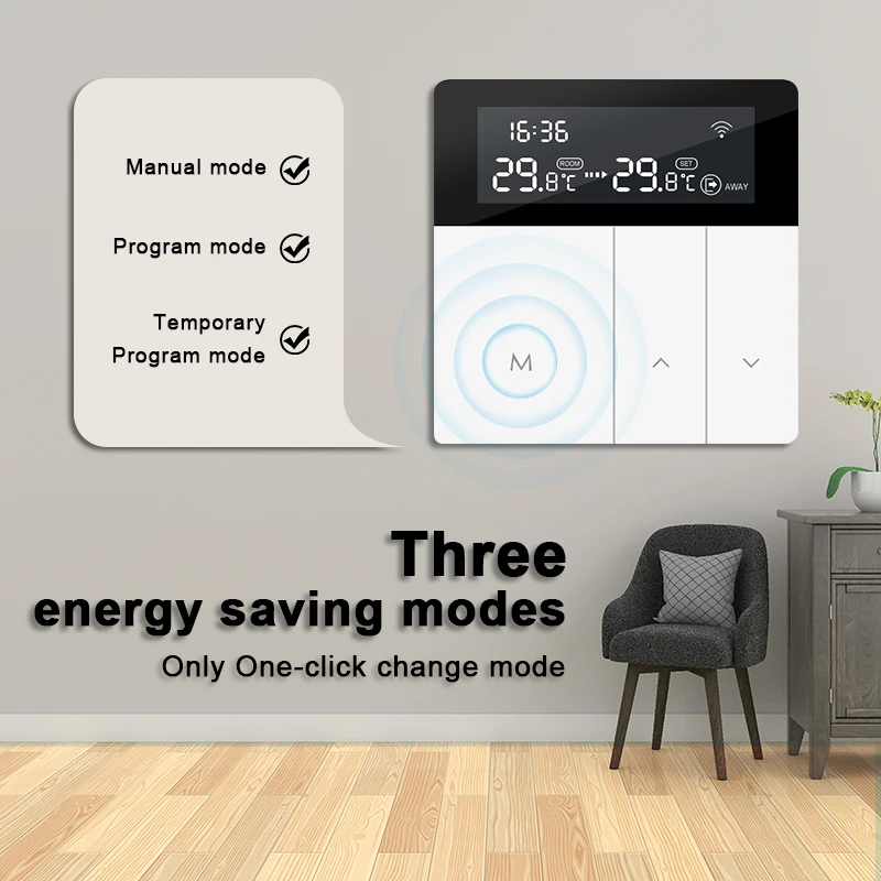 Tuya WiFi Smart Thermostat Electric Floor Heating Water/Gas Boiler Temperature Remote Controller Weekly Programmable |