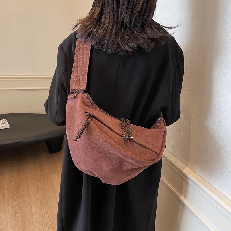 Сумка в форме полумесяца для женщин сумка через плечо с регулируемым ремешком