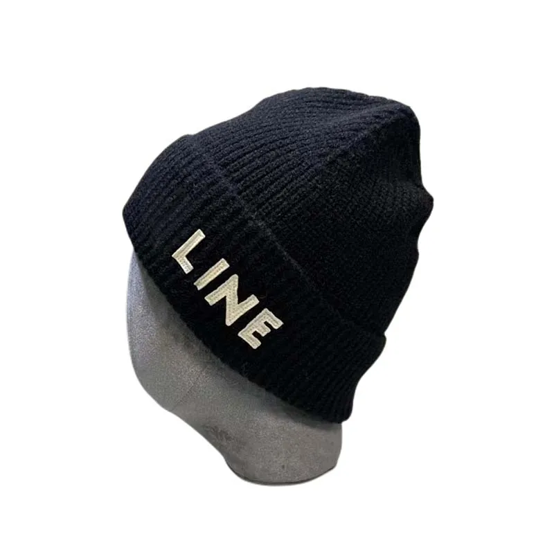 

Зимняя теплая вязаная шапка, плюшевая модная шерстяная шапка в полоску с надписью для мужчин и женщин, зимняя теплая шапка, пуловер и шапка ...