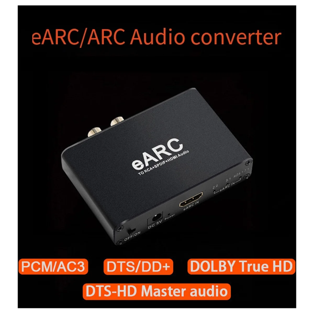 HDMI-совместимый аудиоэкстрактор EARC ARC конвертер 192 кГц адаптер аудиоэкстрактора в