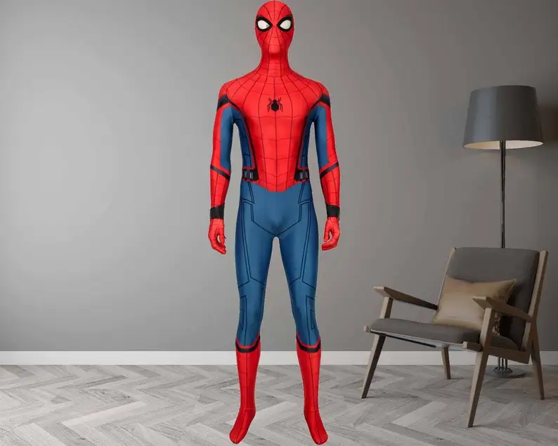 Adults Kids Halloween Homecoming Peter Parker Spiderman Cosplay Costume SuperHero Zentai Suit Men Male Bodysuit Party JumpSuit