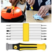 12 in 1 6 pieces set tamper proof magnetic screwdriver bit hex torx screwdriver head flat hand tool safety