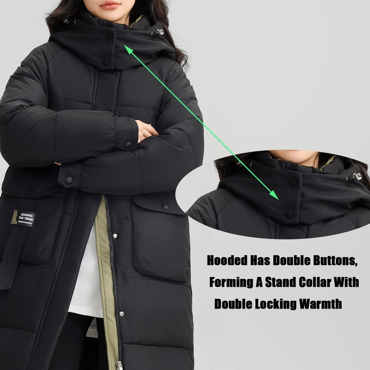Новые повседневные модные женские зимние парки для женщин пальто длинная теплая