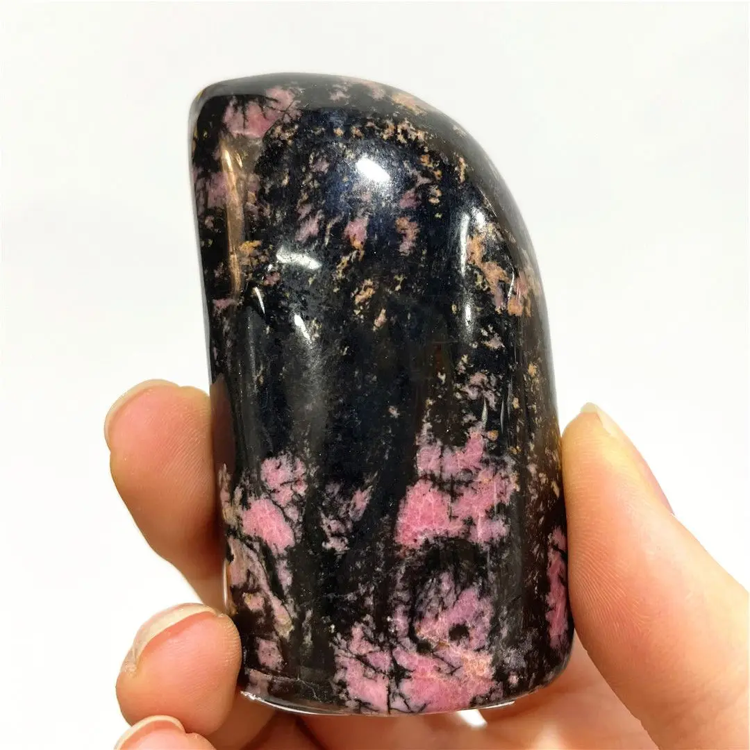 

Натуральная роза, родонит, черная линия, полированный кристалл кварца Ox, орнамент в форме рога, пальмовые камни, домашний декор, современные ...