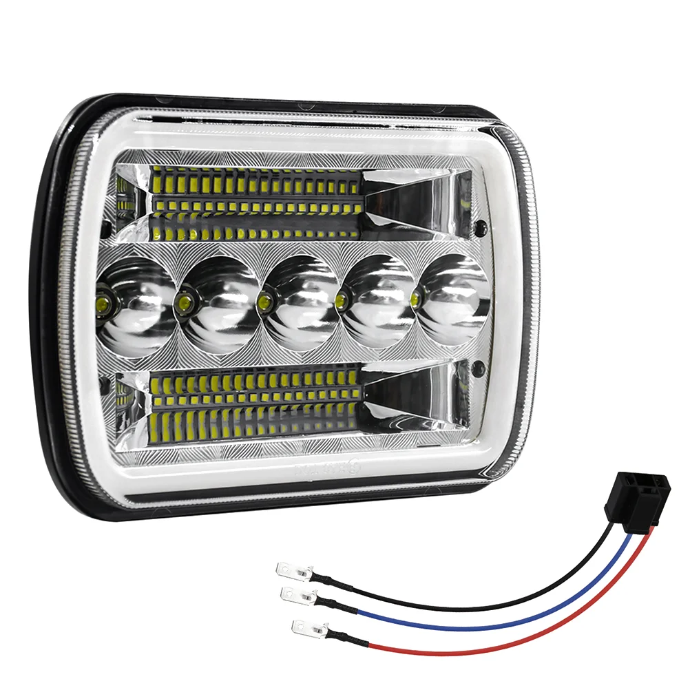 

Trailer Headlights Car Necessities Indicator Die-cast Aluminum Housing Square SUV