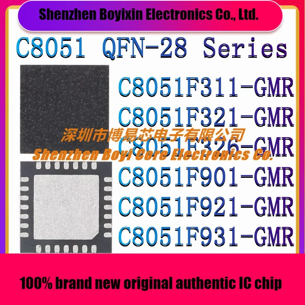 

C8051F311-GMR C8051F321-GMR C8051F326-GMR C8051F901-GMR C8051F921-GMR C8051F931-GMR Microcontroller (MCU/MPU/SOC) IC Chip QFN-28