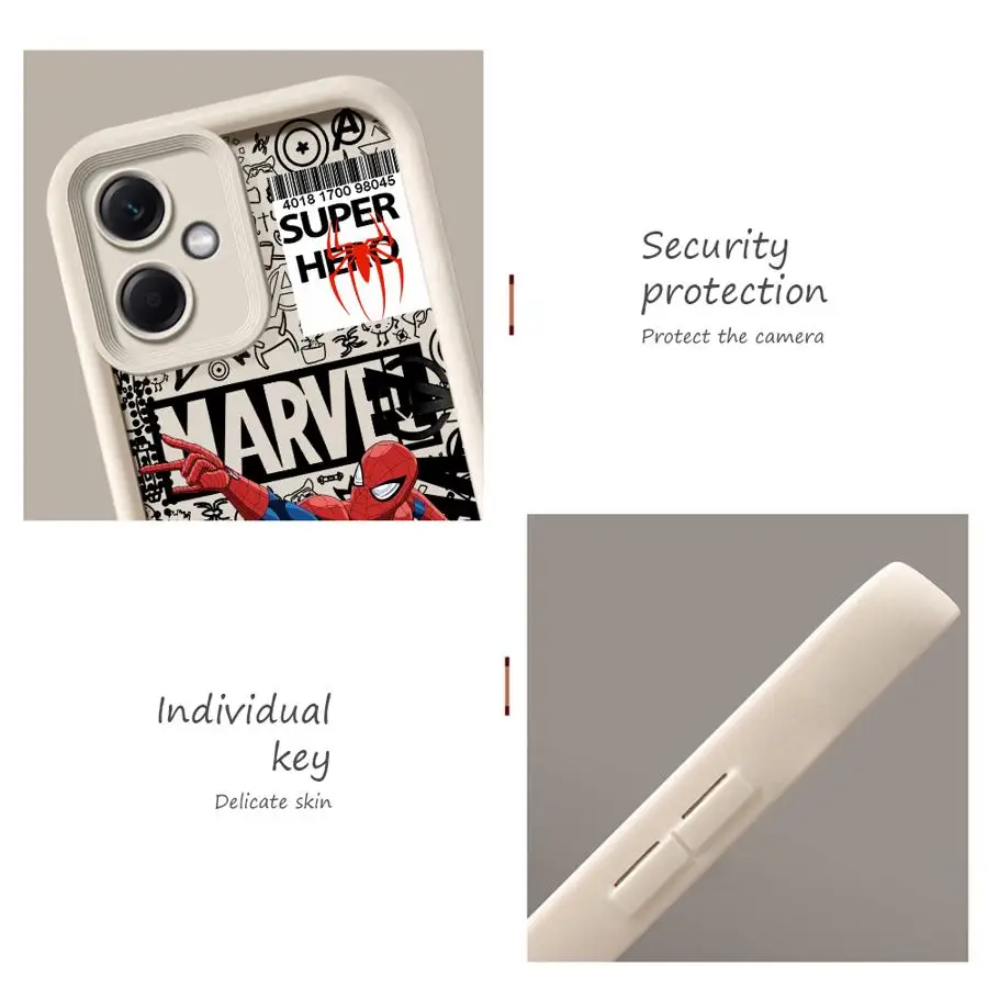 Чехол для телефона Xiaomi Poco X3 Pro C61 C50 X3NFC Redmi 12C 13 A2 Plus 12 13C противоударный чехол Funda Marvel