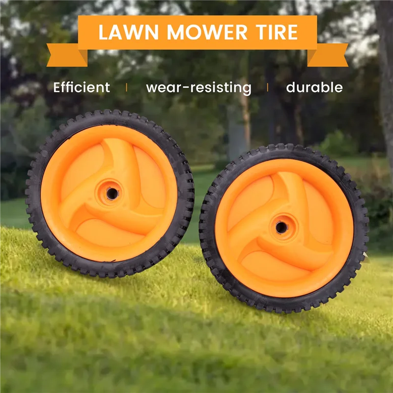 Колеса газонокосилки 2 шт. 196 мм для Husqvarnaa McCulloch 5324025 -67 5324029 -36 532402567 532402936