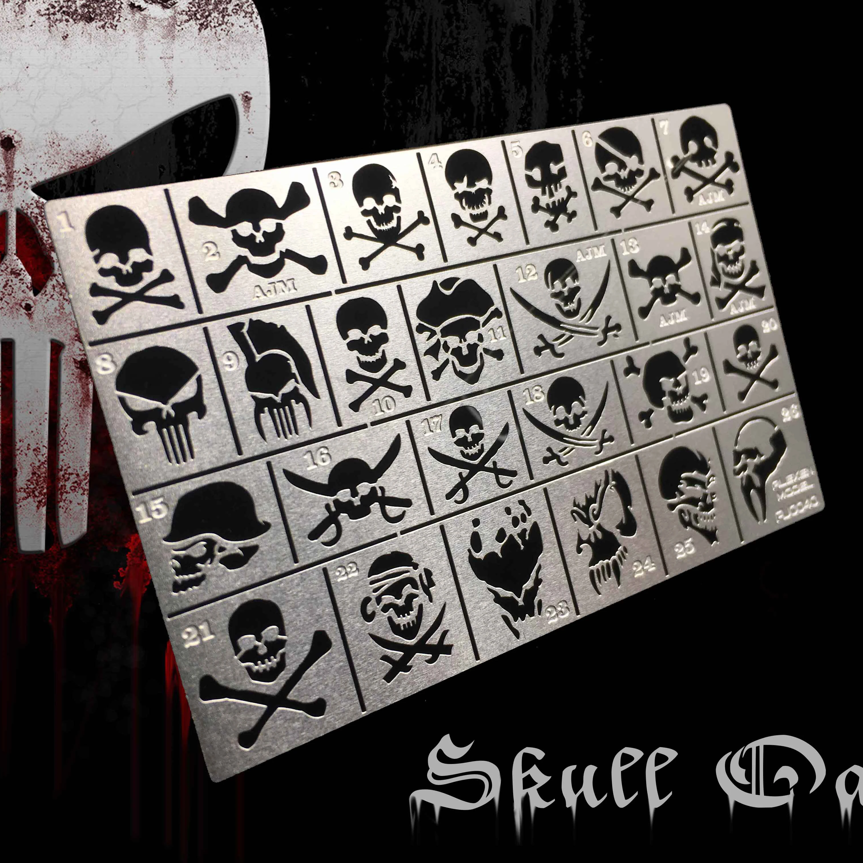 Alexen AJ0040 Череп Пиратский флаг Шаблон для рисования Трафарет Утечка Спрей Модель