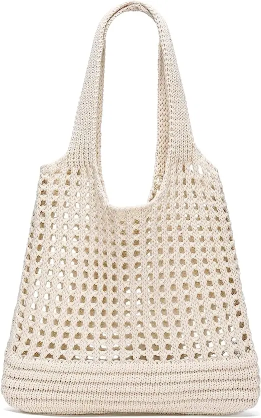 

Crochet Tote Bag Aesthetic Mesh Beach Bags for Women
