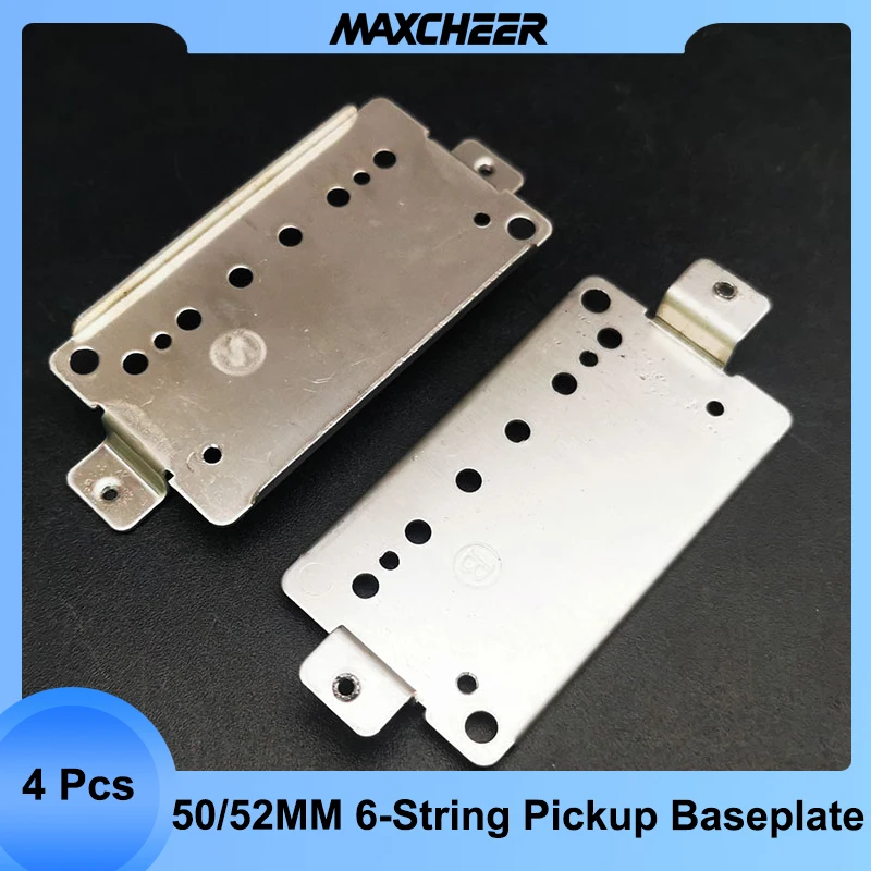 

4Pcs Copper-Nickel Alloys 6-String Pickup Baseplate Humbucker Copper Baseplate Electric Guitar Pickup Baseplate Parts 50/52MM